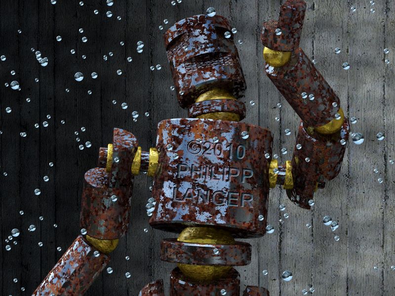 Roboter im Regen (Detail) / Robot in the Rain (detail) / 2010